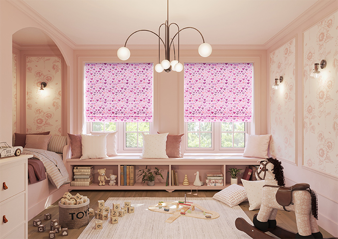 Sweetheart, Pink - Roman Blind - Image 8